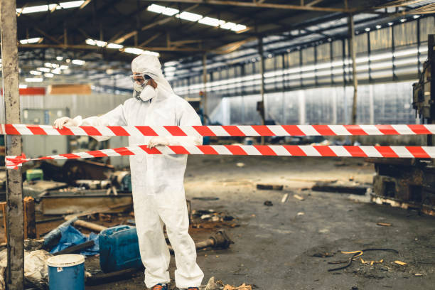 Professional Biohazard technician working in Matthews, NC